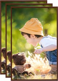 Képkeret Keret Szett 3 Db-os Barna Fa 18 x 13 CM