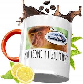 Narancssárga Bögre Vicces Janusz Hordozó Ajándék fényképes nyomtatással