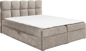 Boxspring ágy, 160x200, szürkésbézs Taupe, NEGRY