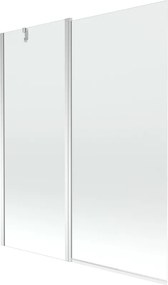 Mexen Flip 2-szárnyú kádparaván 140 x 150 cm, átlátszó, króm - 894-140-101-01-00