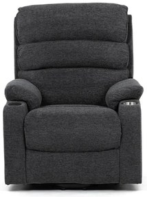 Dönthető fotel, elektromos kábeles vezérléssel, szürke, szövet, TV-S8348 GREY2