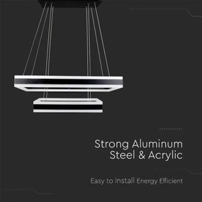 LED Dimmelhető csillár zsinóron LED/113W/230V 3000K fekete