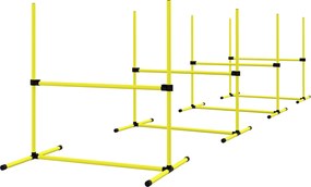 PawHut Agilitási Készlet Kutyáknak – 4 Részes Agilitási Felszerelés Kutyás Képzéshez 4 Állítható Magasságú Akadály Zsákban Koordinációs Képzési Agilit