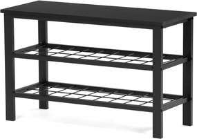 Cipőtartó 2 polccal fekete színben Belföldi Raktárról