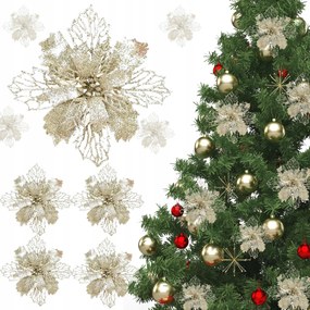 Betlehemi Csillag KarĂĄcsonyfa VirĂĄg NĂĄd MikulĂĄsvirĂĄg 6DB DekorĂĄciĂł