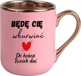 Bögre Rózsaszín Elegáns Ajándék Nőnapra Életed Végéig