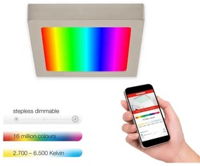 Telefunken 309702TF - LED RGB Dimmelhető mennyezeti lámpa LED/23W/230V 2700-6500 króm