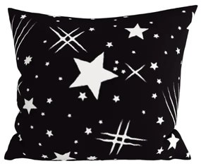 NIGHT SKY 2 db mikroszálas díszpárnahuzat szett 45x45 cm, fekete