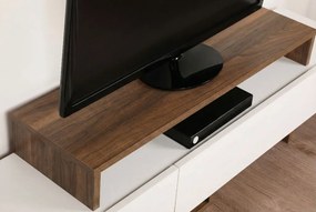Nirvana TV-állvány, fehér-teak, 180 cm