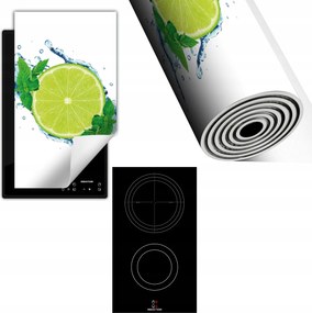 Indukciós Védőszőnyeg Konyhapult 30x52 fehér lime