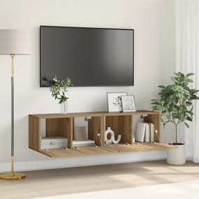 TV szekrény szett Mesteri tölgy MDF Közepes TV szekrény