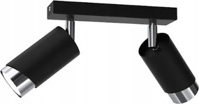 Ewilight Mennyezeti lámpa állítható léc szemcső 2xGU10 fekete/króm