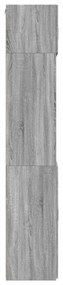 szürke sonoma színű szerelt fa tárolószekrény 80x42,5x225 cm