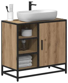 vidaXL Fürdőszoba Székény Artisan tölgy 65 x 33 x 60 cm Faanyag