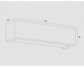 Argon 7168 - Fali lámpa CASERTA 2xE27/15W/230V 42 cm