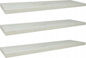 Fali Polc Falra Szerelhető 50 CM Skandináv Fehér Szett 3 Darabos