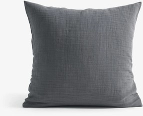 Goldea muszlin párnahuzat - antracit 50 x 60 cm