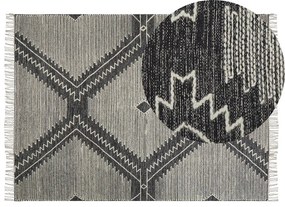Fekete és fehér pamutszőnyeg 140 x 200 cm ARBAA Beliani