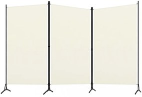 fehér 3 paneles szövetparaván 260x180 cm