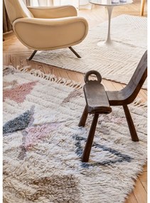 Krémszínű mosható kézi szövésű gyapjú szőnyeg 170x240 cm Almond Valley – Lorena Canals