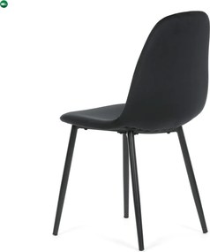 Jídelní židle, černá, sametová látka, CT-V2971 BK4