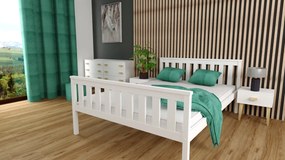 Ágy KALEA 90 x 200 cm, fehér Ágyrács: Léces ágyrács, Matrac: Coco Maxi 20 cm matrac