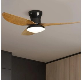 Brilagi Brilagi-LED Dimmelhető mennyezeti ventilátor LED/30W/230V 3000-6500K fekete/barna + távirányító BG1610