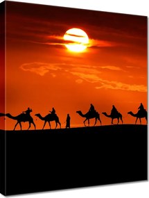 Vászonkép 40x50 Karaván naplemente
