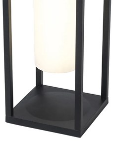 Modern kültéri lámpa fekete LED-del és dimmerrel, napelemes - Denlu