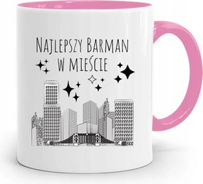 Rózsaszín Bögre Csaposnak A Legjobb A Városban fényképes nyomattal