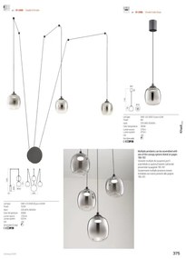 Redo 01-3485 -LED Dimmelhető fali lámpa KHADI 3xLED/5,5W/230V fekete/füstszínű