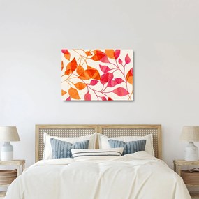 Üveg kép - Narancssárga levelek (70x50 cm)