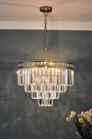 Dar Lighting glamour kristály modern függeszték vyana antik sárgaréz darvya0475