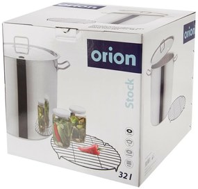 Orion Rozsdamentes acél főzőedény ráccsal 32 l