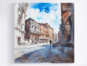 Poszter Város Kilátás Utca Róma Olaszország Bérházak 40x40