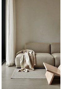 Bézs-krémszínű gyapjúkeverék takaró 140x180 cm Bob Mud Vanilla – Pappelina