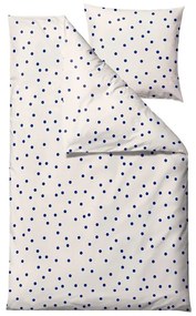 Kék-krémszínű egyszemélyes pamut-szatén ágyneműhuzat 140x200 cm Solaris – Södahl