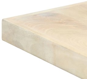 Fehér tömör mangófa étkezőasztal 160 x 80 x 75 cm