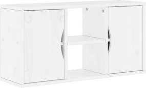 vidaXL ODDA tömörfa fenyőfa TV szekrény fehér 79x24x40 cm