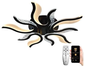 Brilagi - LED Dimmelhető felületre szerelhető csillár TWIST LED/65W/230V 3000-6500K fekete + távirányító