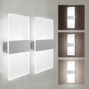 2x 12W Fali Lámpa Led Beltéri Fali Lámpa 3000K Hálószobába, Nappaliba