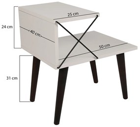 Éjjeliszekrény Cross Fehér