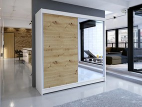 Ruhásszekrény Tatiana (fehér + artisan). 1069266
