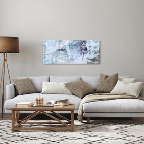 Kép - Virágos freskó téglafalon (120x50 cm)