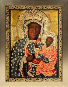 Vászonkép 45x35 Szűz Mária Arany Keret