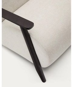 Bézs-krémszínű zsenília fotel Meghan – Kave Home