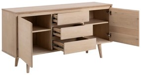 Natúr színű alacsony komód tölgyfa dekorral 150x75 cm Nagano – Actona