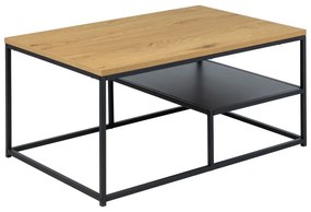 Natúr színű dohányzóasztal tölgyfa dekoros asztallappal 60x90 cm Gila – Actona