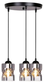 Fekete függőlámpa üveg búrával Felis – Candellux Lighting