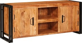 vidaXL TV szekrény polcokkal Barna 120 x 33 x 50 cm tömör akácfa